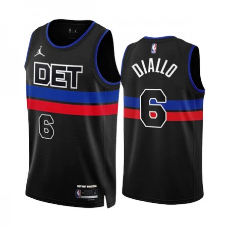 Detroit Pistons Hamidou Diallo 6 Jordan 2022-23 Statement Edition Musta Miesten Pelipaidat Swingman